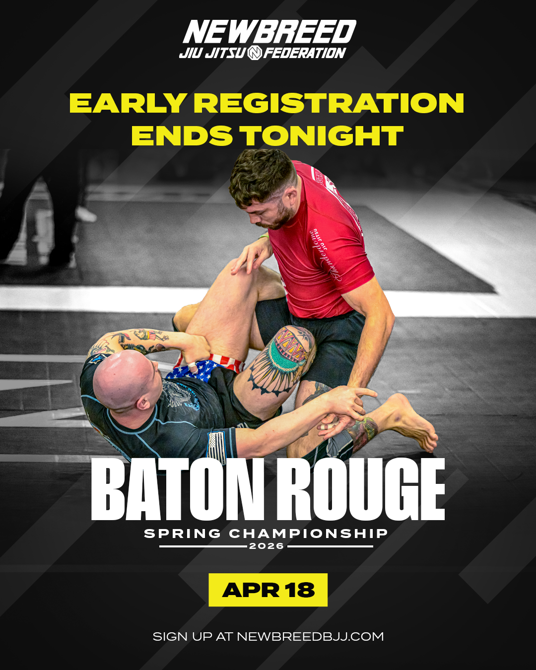 Newbreed tournament ad — week 7 early registration deadline